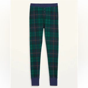 Old Navy Women’s Thermal Green Plaid PJ Pants